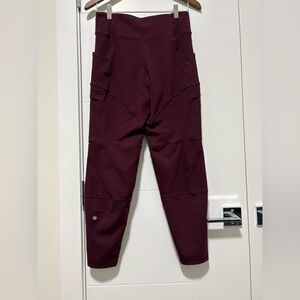 lululemon athletica Burgundy High-Rise Pocket Leggings